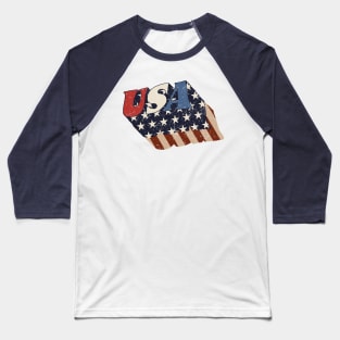 Stars and Stripes USA Baseball T-Shirt